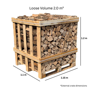 Kiln Dried Ash Firewood - Value Crate