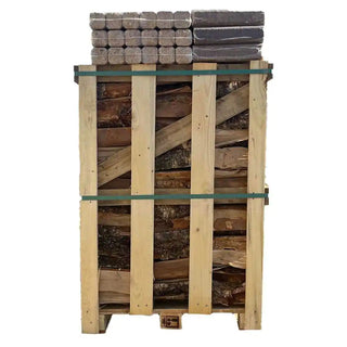 Kiln Dried Oak Crate & Fire Log Briquette Bundle