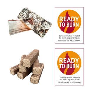 Kiln Dried Birch Crate & Fire Log Full Pallet Bundle