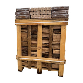 Value Crate of Kiln Dried Oak & Fire Log Briquette Bundle