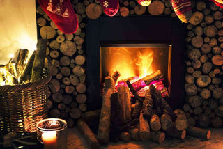 Log Fireplace