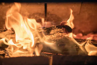 Logs burning