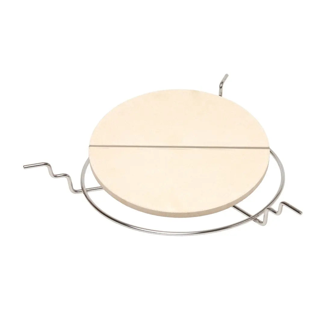 Monolith Kamado Grill.55 .66 Deflector Stone on white background