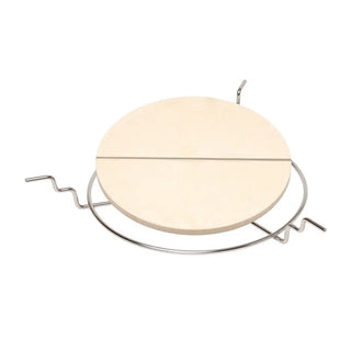 Monolith Kamado Grill.55 .66 Deflector Stone on white background