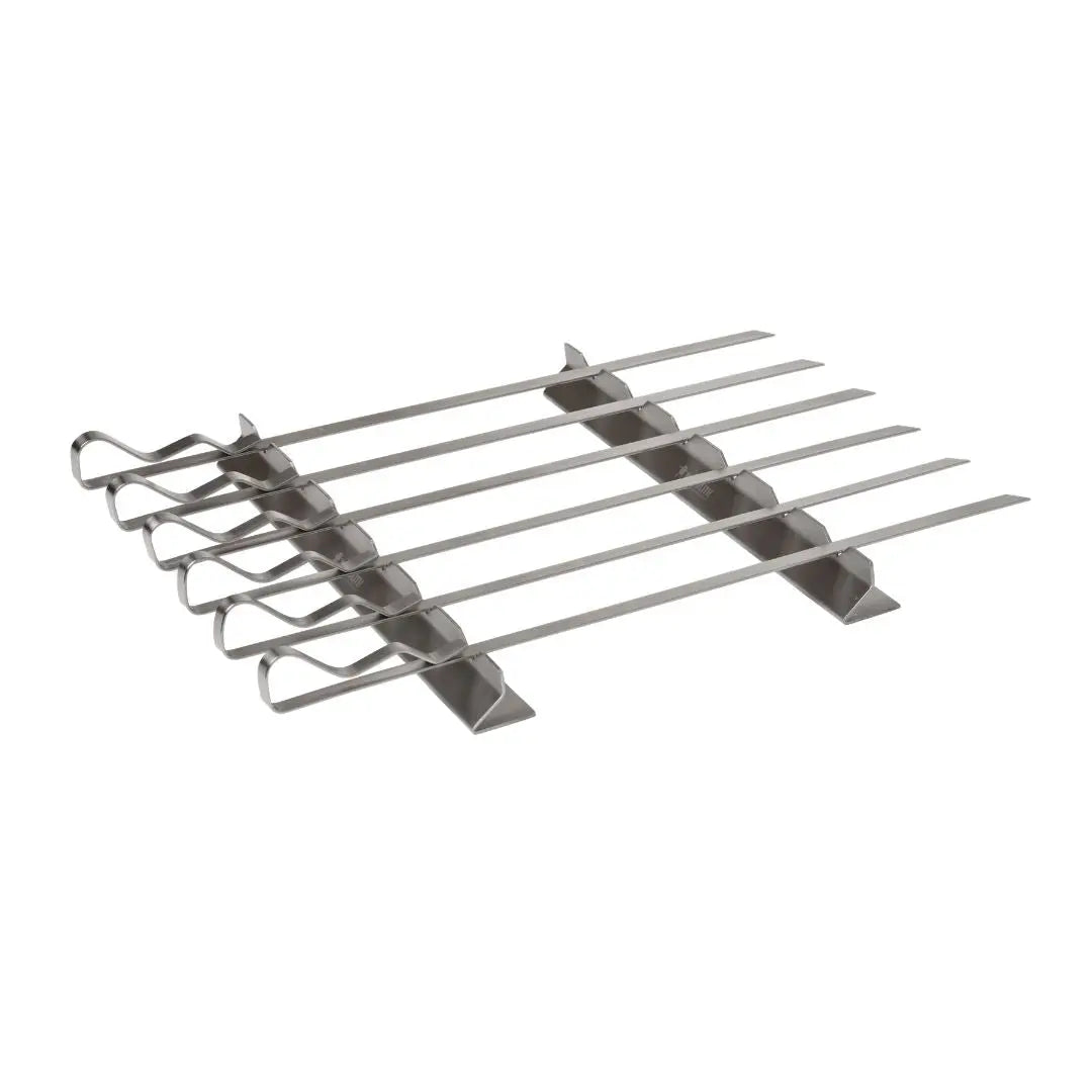Monolith Kamado Grill Skewer Rack Set on white background
