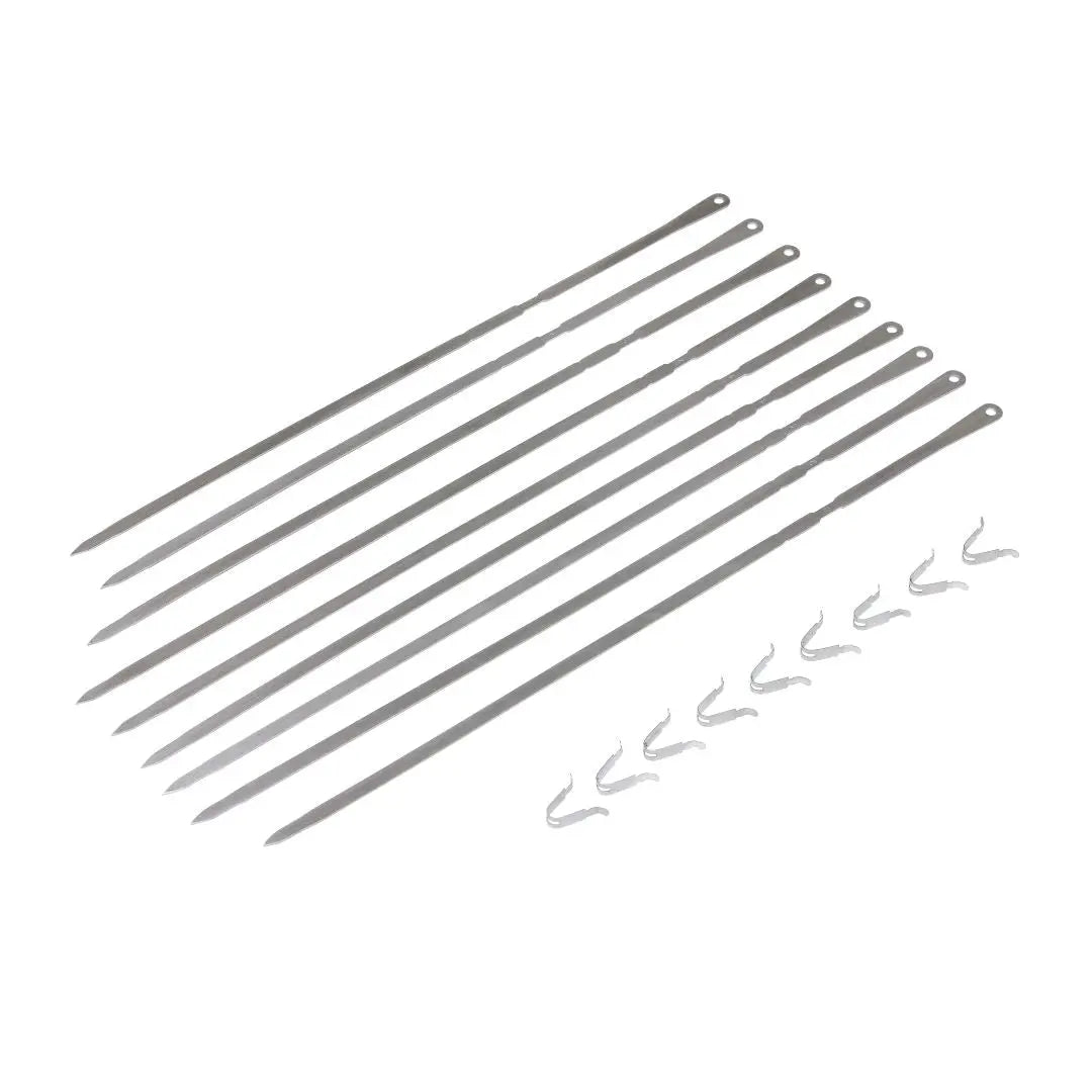Monolith Kamado Grill .66 Rotisserie Skewers 9 Pack on white background