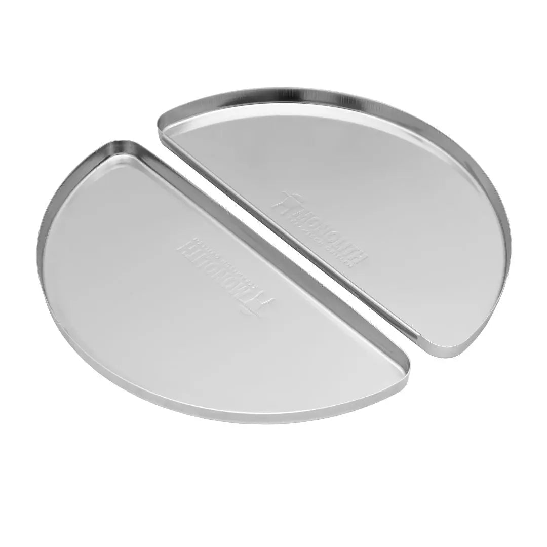 Monolith Kamado Grill.55 .66 SGS Drip Trays on white background