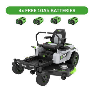 EGO ZT5201E-L Z6 Zero-Turn 132cm Mower with 4 FREE BATTERIES