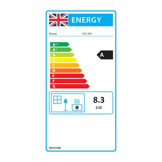 Stovax Stockton 8 Eco Wood Burning Stove Single Door - 8.3 kW