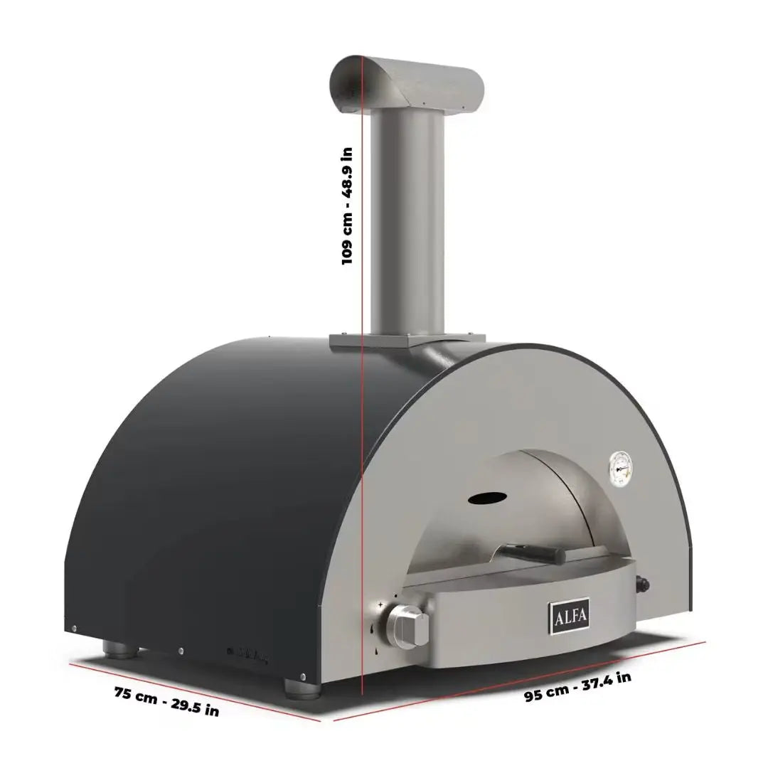 Alfa Classico 2 Pizze Hybrid Gas pizza oven dimensions