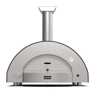 Alfa Classico 4 Pizze Hybrid Gas Ardeia Grey Pizza Oven on white background