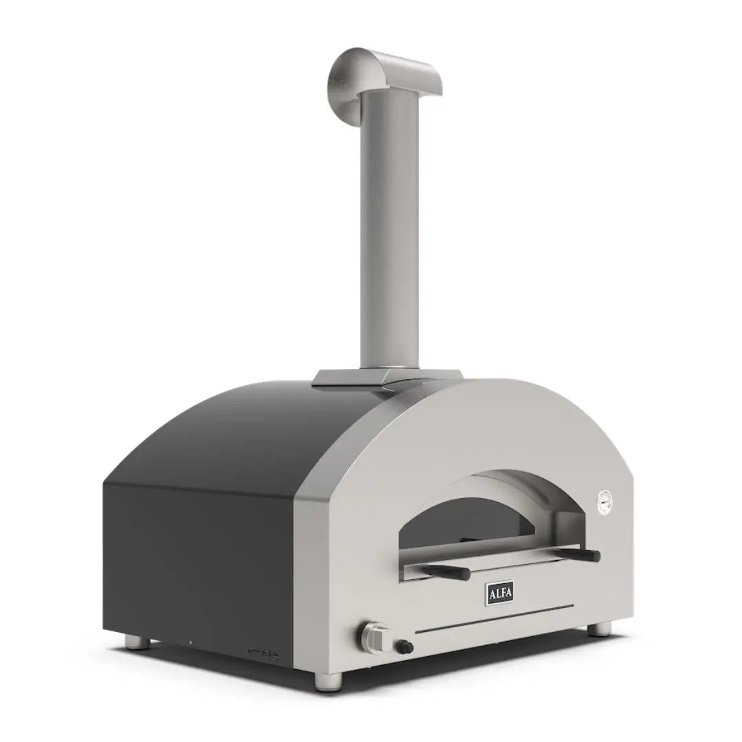 Alfa Futuro 4 Pizze Hybrid Gas Pizza Oven on a white background side view
