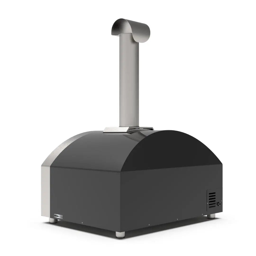 Alfa Futuro 4 Pizze Hybrid Gas Pizza Oven on a white background side back view