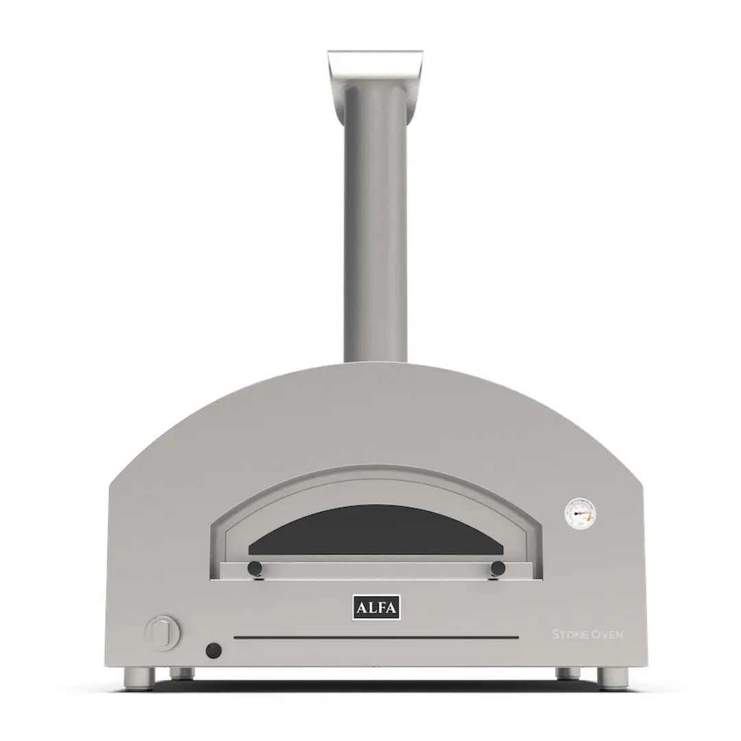 Alfa Futuro 4 Pizze Hybrid Gas Pizza Oven on a white background