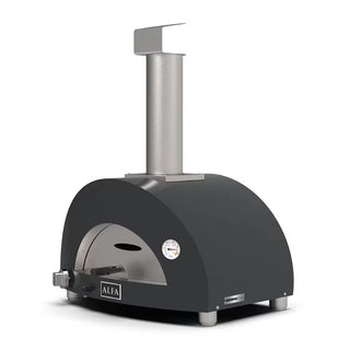 Alfa Moderno 1 Pizze Hybrid Pizza Oven in Ardesia Grey on a white background