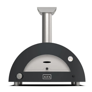 Alfa Moderno 2 Pizze Hybrid Pizza Oven in Ardesia Grey on a white background