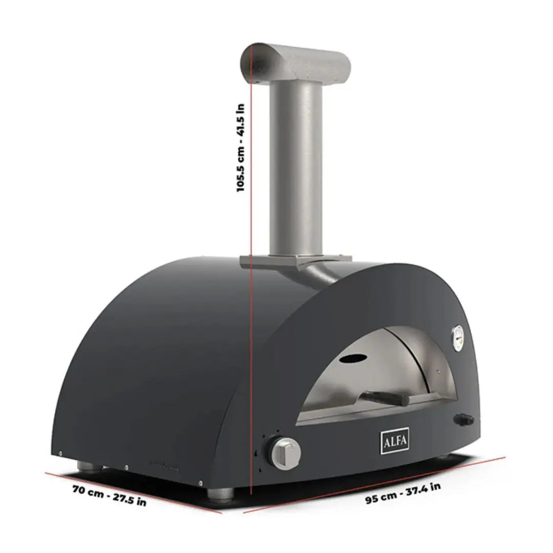 Alfa Moderno 2 Pizze Hybrid Pizza Oven Dimensions