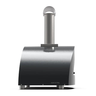 Alfa Moderno 3 Pizze Wood Fired Pizza Oven in Ardesia Grey on a white background side view