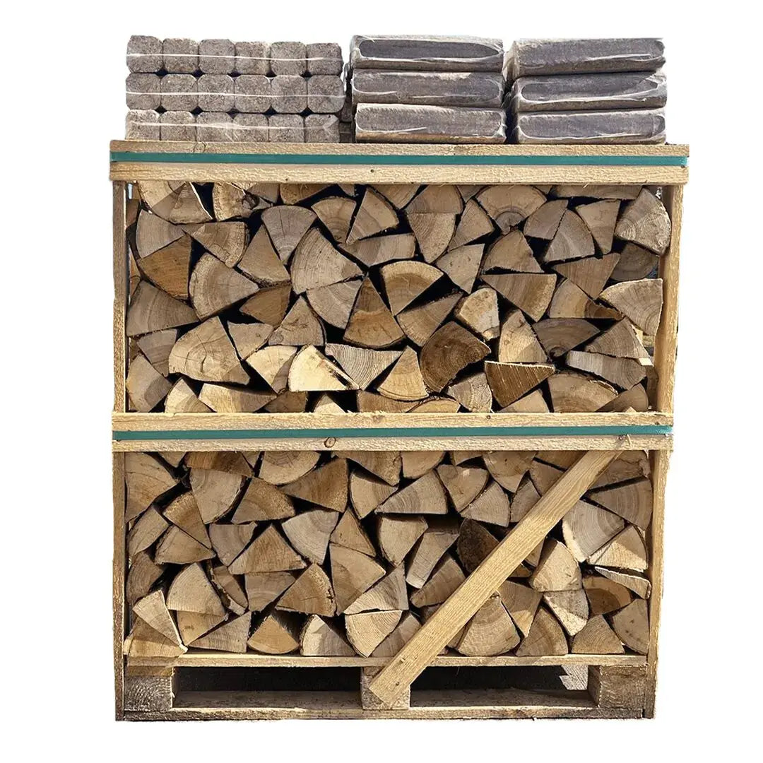 standard kiln dried ash logs crate with Calido Fire Logs