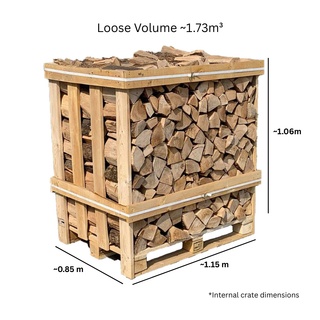 Standard Kiln Dried Ash Firewood Crate - 1.73m³