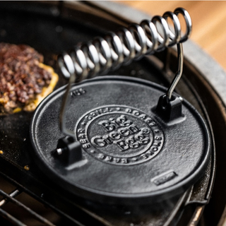 Big Green Egg Cast Iron Burger Grill Press