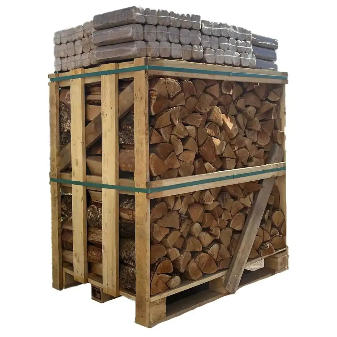 standard kiln dried birch firewood crate with Calido Fire Logs Scotland