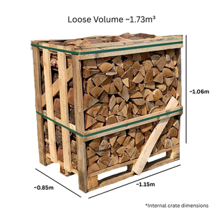 Standard Kiln Dried Birch Firewood Crate - 1.73m³