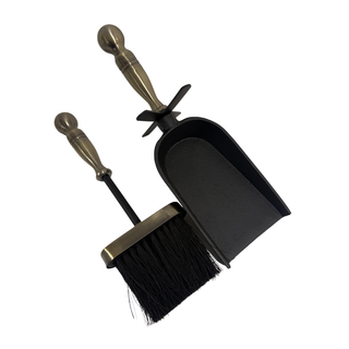 Brush and Shovel Set - Black/Antique