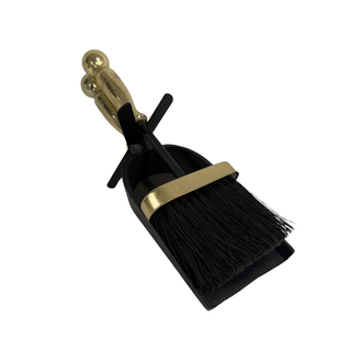 Brush and Shovel Set - Black/Brass