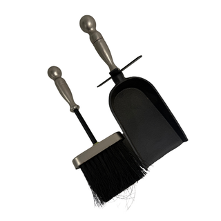 Brush and Shovel Set - Black/Brushed Steel