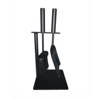 Brush and Shovel Set with Stand - All Black