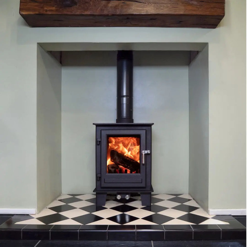 Clock Blithfield 5 Compact Multi Fuel Stove - 5kW | Calido