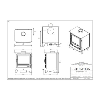 Chesneys Salisbury 8WS MK3 Series Wood Burning Stove – 7.4 kW