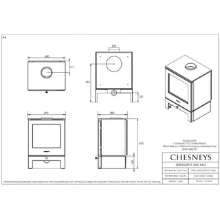 Chesneys Serendipity 5WS Wood Burning Stove – 4.9 kW