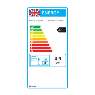 Chesneys Shoreditch LS 5WS MK3 Series Logstore Wood Burning Stove – 4.9 kW