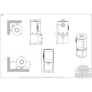 Chesneys Solstice 5WS/LS Logstore Wood Burning Stove – 4.8 kW