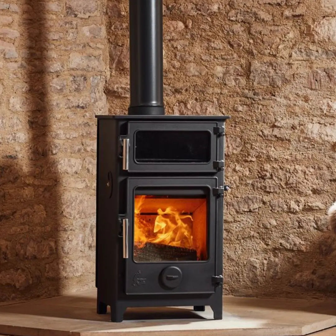 Dean Forge Baker 5 Eco Baking Stove - 5kW on stone hearth