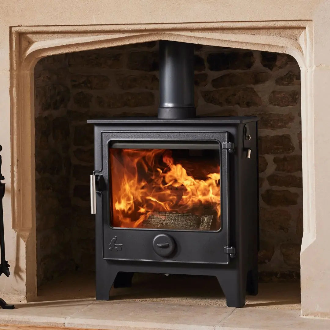 Dean Forge Dartmoor Eco Stainless Steel Handle in fireplace surround