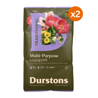 2 x Durstons Traditional Multi Purpose Compost - 60 Litre Bags