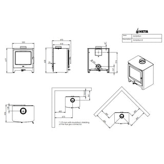 HETA Ambition 8 Wood Burning Stove - 6.5kW