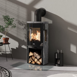 HETA Icon-Line Moderna Side Glass Wood Burning Stove - 6.2 kW