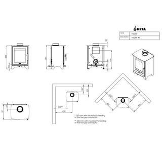 HETA Inspire 40 Wood Burning Stove - 4.5kW