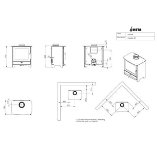 HETA Inspire 45 Multi Fuel Stove - 4.9kW