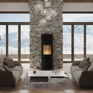 HETA Scan-Line 900S Therma Stone Wood Burning Stove - 6.8 kW