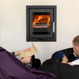 HETA Inspire 40 Insert Flat Wall Multi Fuel Stove - 4kW