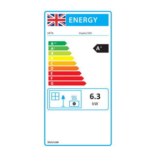 HETA Inspire 55H Logstore Wood Burning Stove - 6.3kW