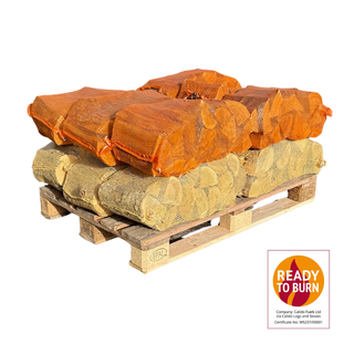 Kiln Dried Oak and Birch Logs - 12 Large Net Bags