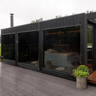 Kirami Finvision Lounge XL connected to a medium finvision sauna