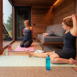 Using a kirami lounge for exercise in your garden