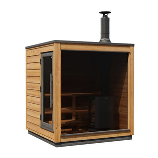 Kirami Finvision Sauna M Dawn pro 20 wood fired heater door left